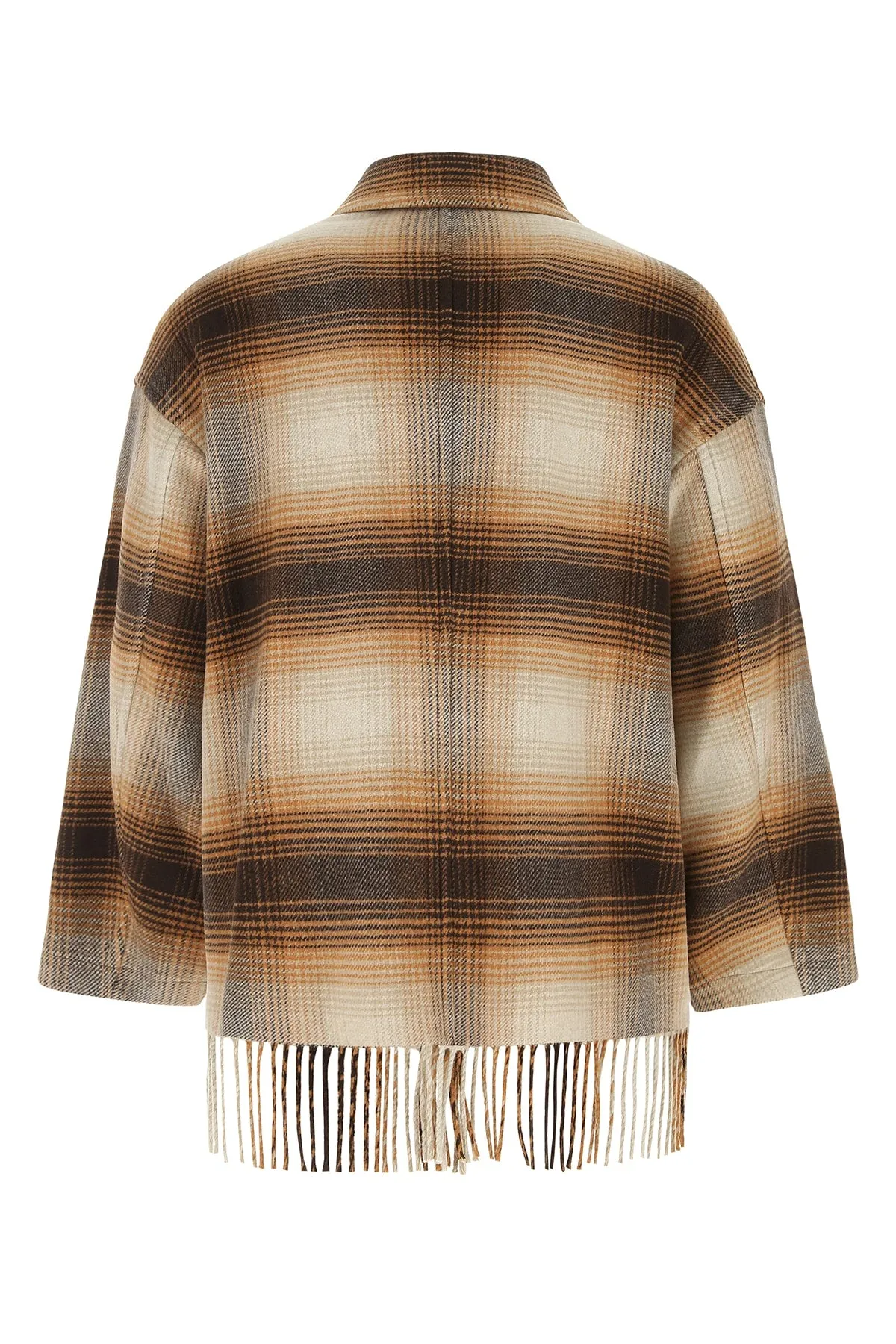 Palm Angels Fringed Check Jacket