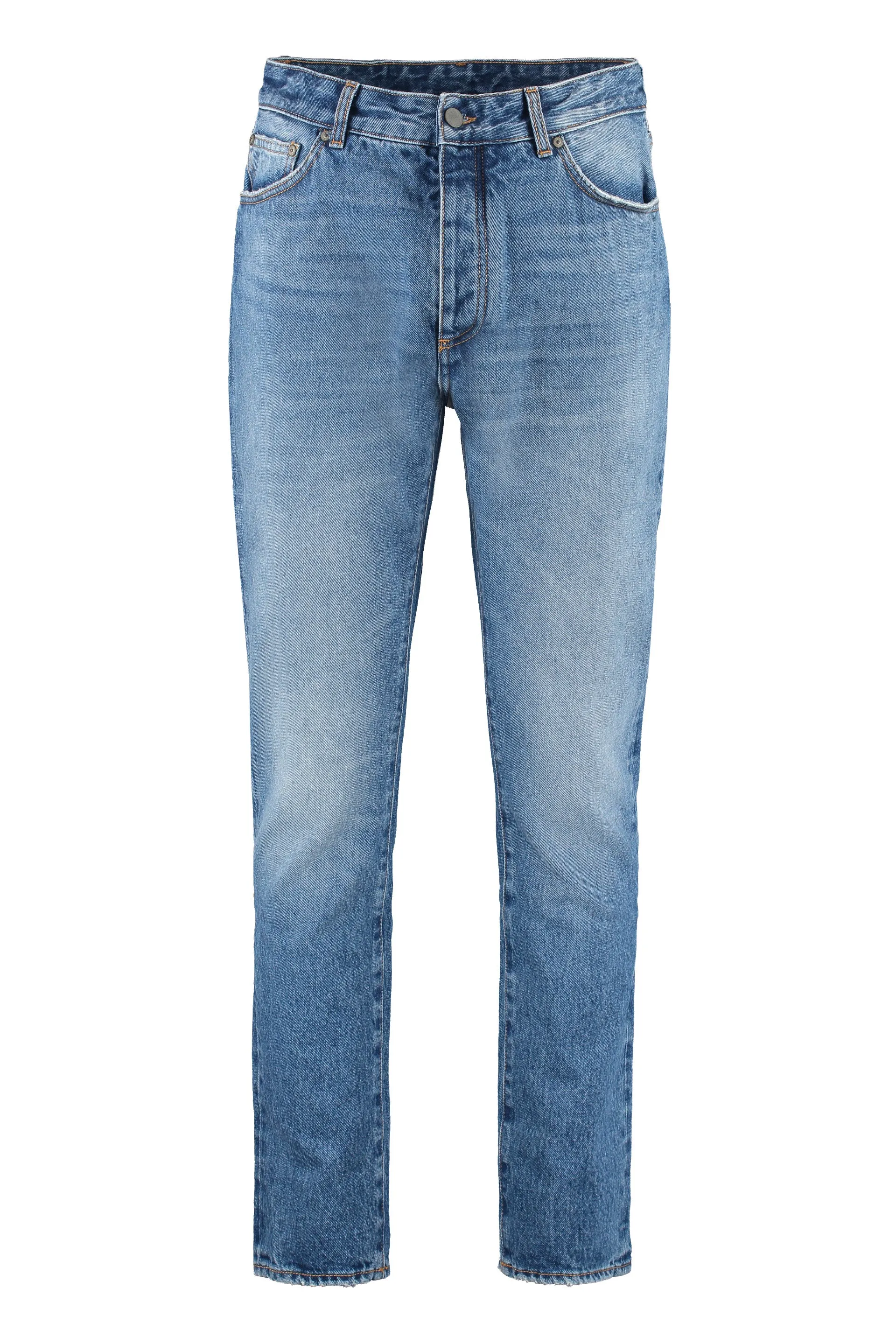 Palm Angels Logo Patch Straight-Leg Jeans