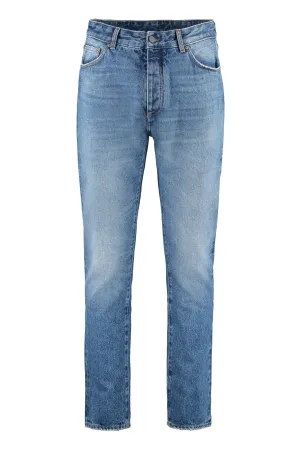 Palm Angels Logo Patch Straight-Leg Jeans