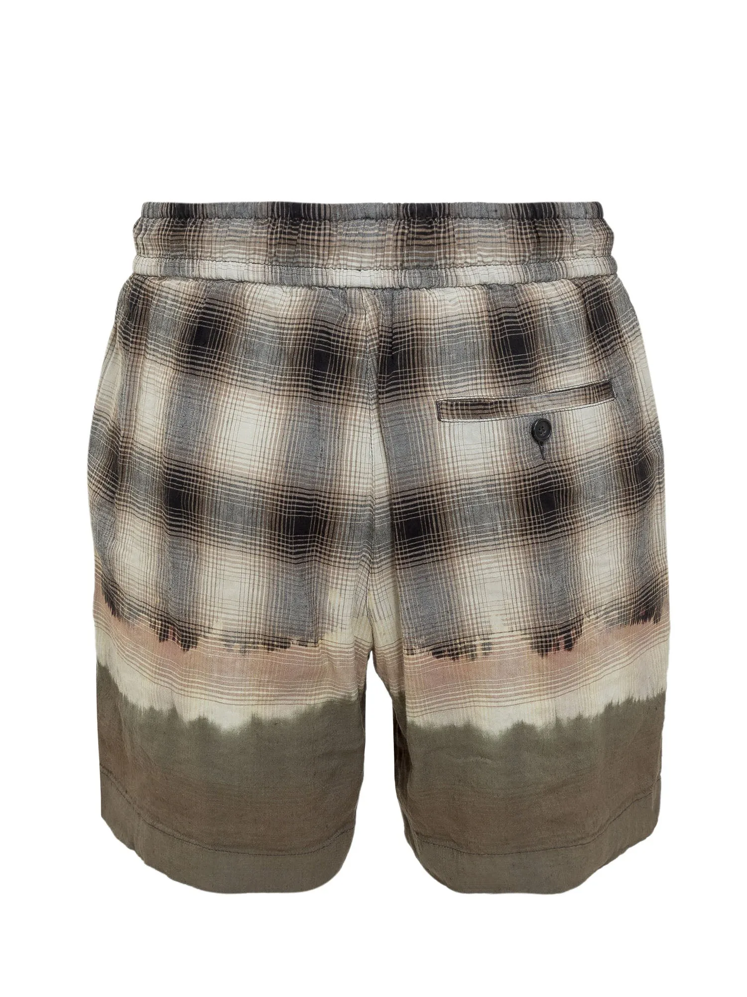 Palm Angels Logo Print Checked Shorts