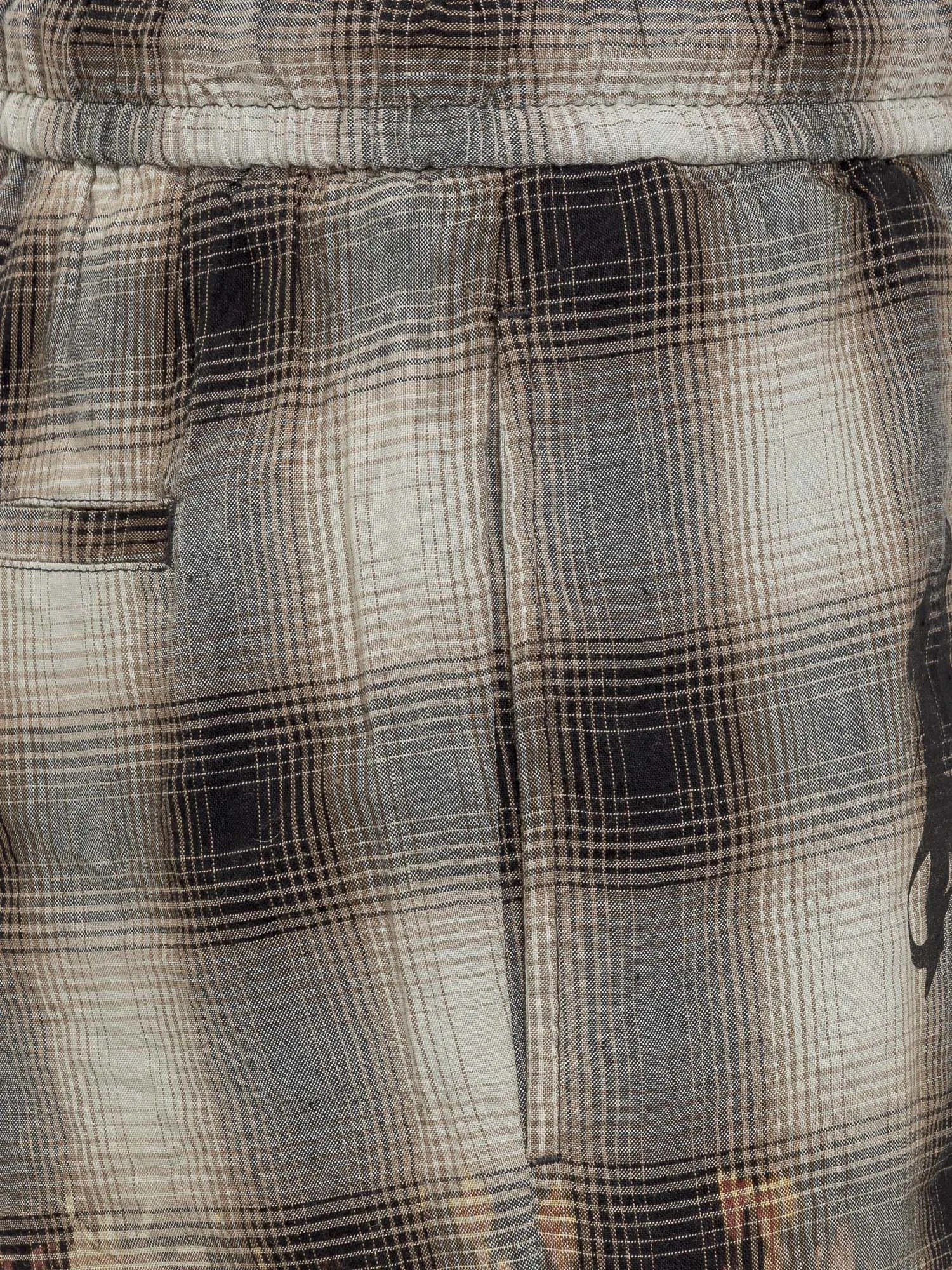 Palm Angels Logo Print Checked Shorts