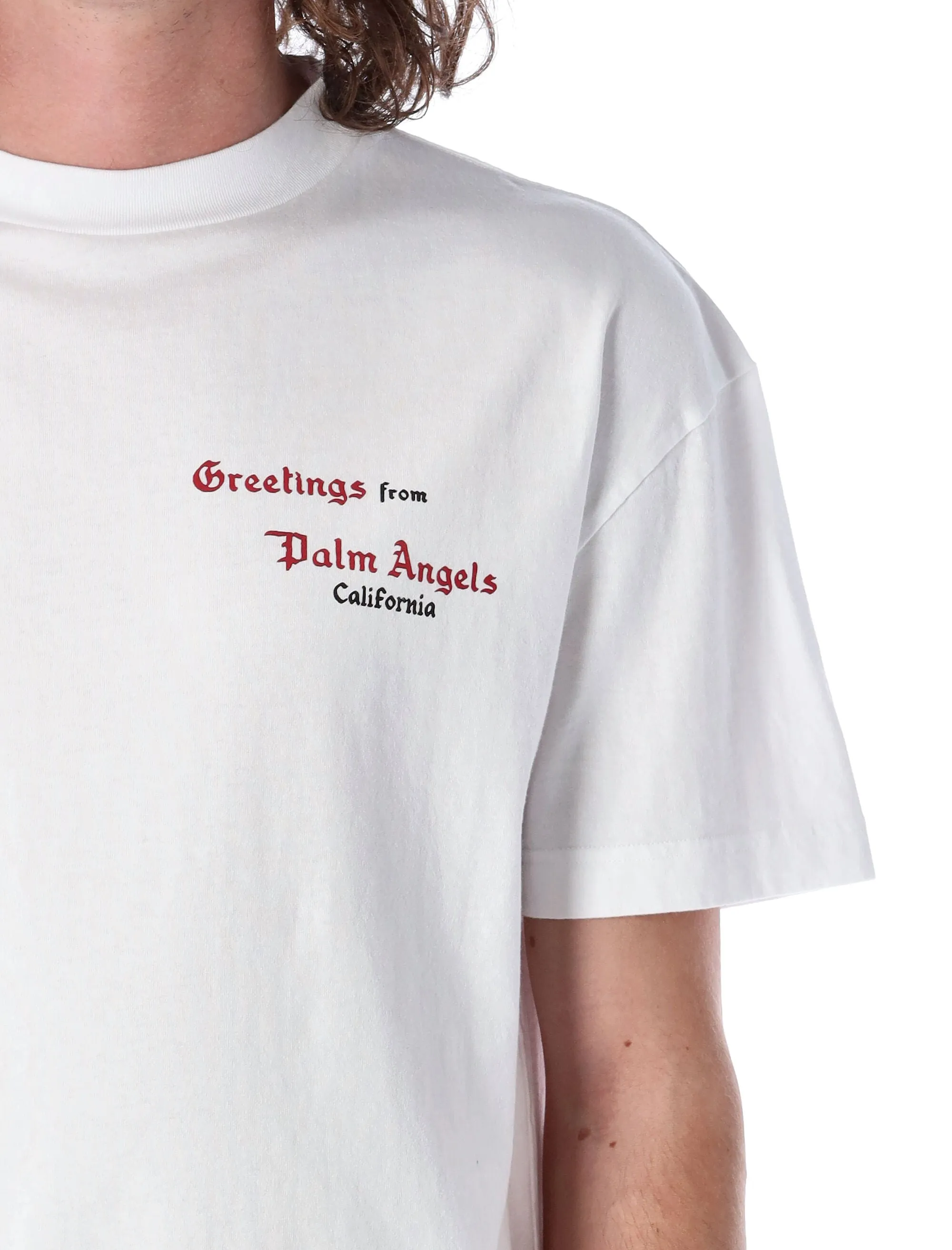 Palm Angels Logo-Print Crewneck T-Shirt