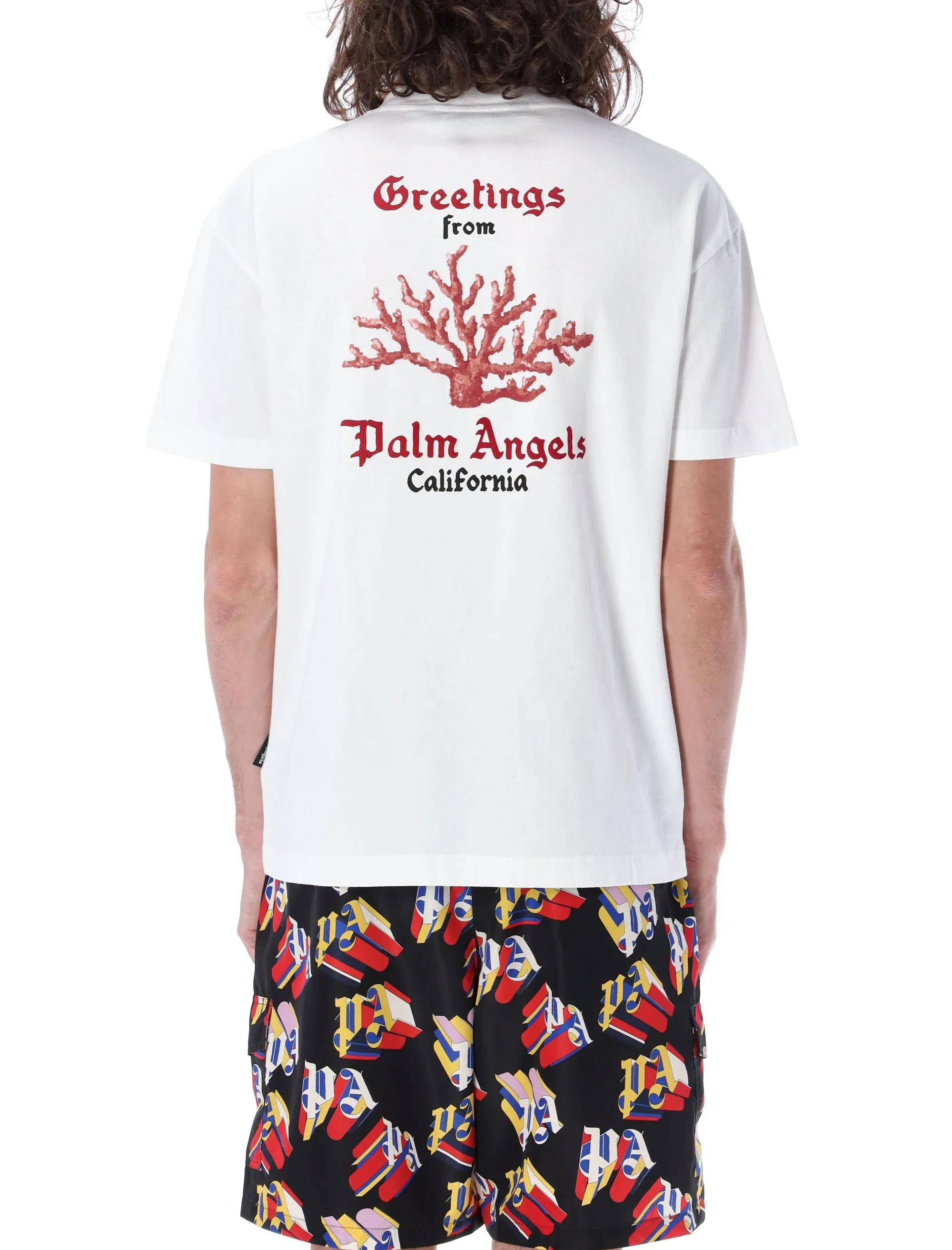 Palm Angels Logo-Print Crewneck T-Shirt
