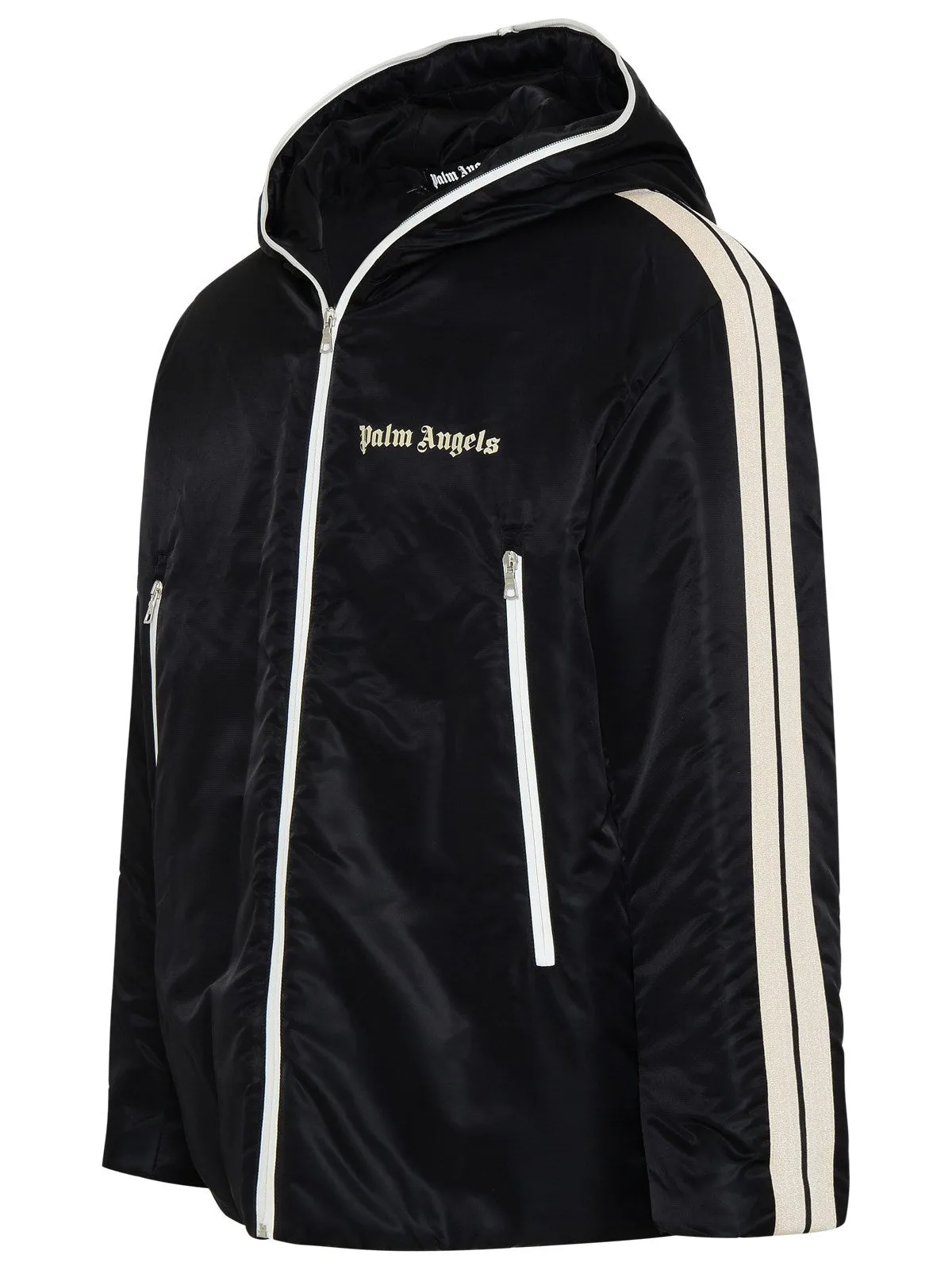 Palm Angels Logo Printed Zip-Up Padded Jacket