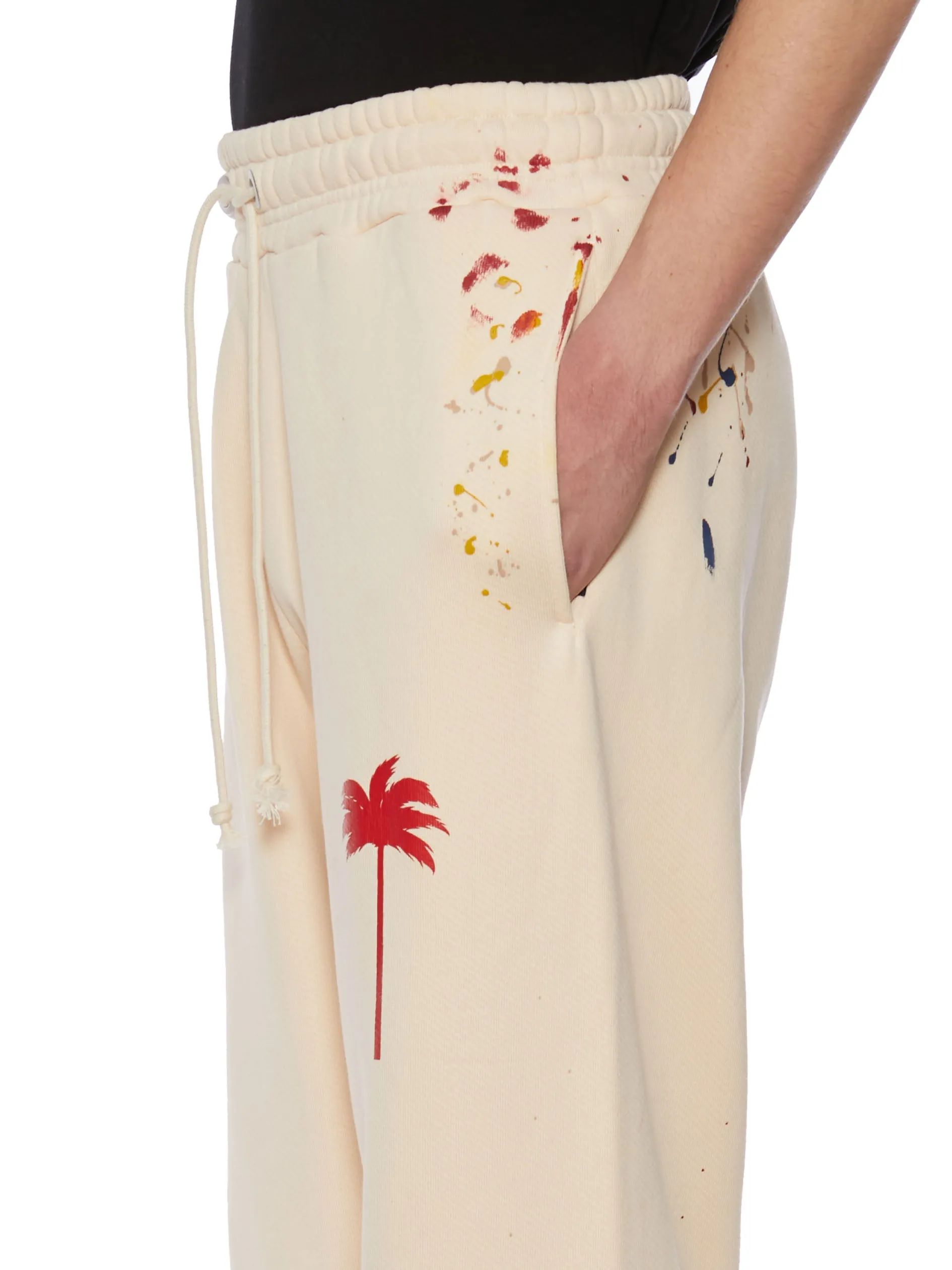 Palm Angels Painted Effect Drawstring Track Pants