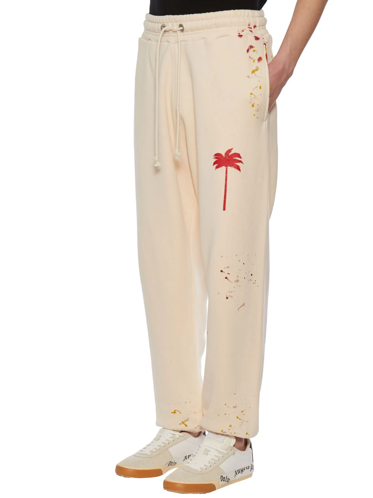 Palm Angels Painted Effect Drawstring Track Pants