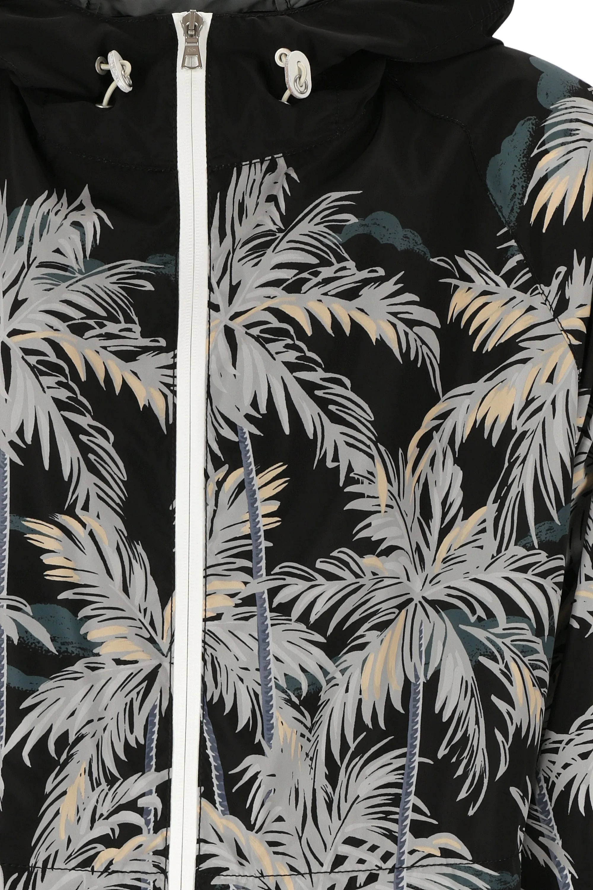 Palm Angels Palm Tree Print Zipped Jacket