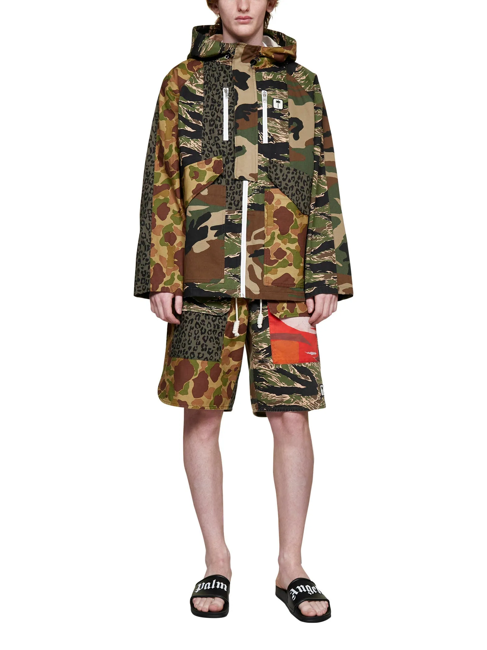 Palm Angels Panelled Zipped Jacket