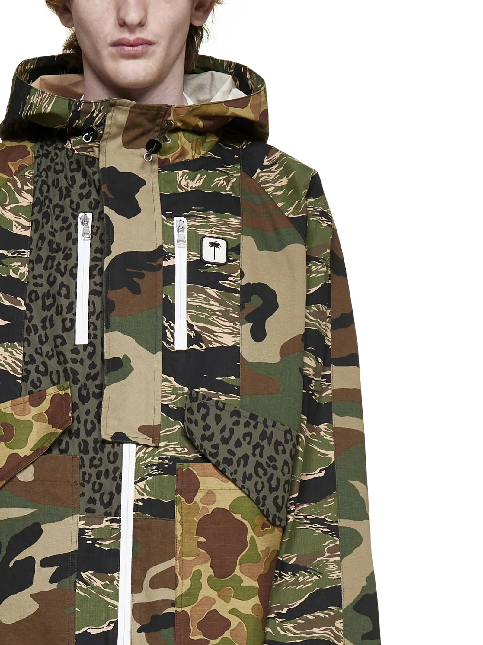 Palm Angels Panelled Zipped Jacket