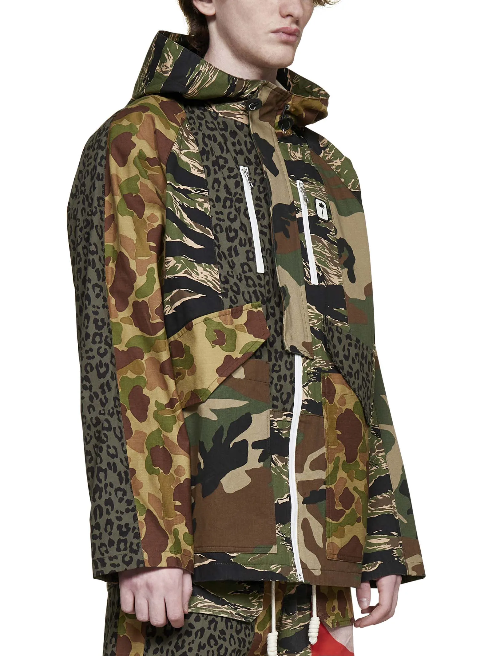 Palm Angels Panelled Zipped Jacket