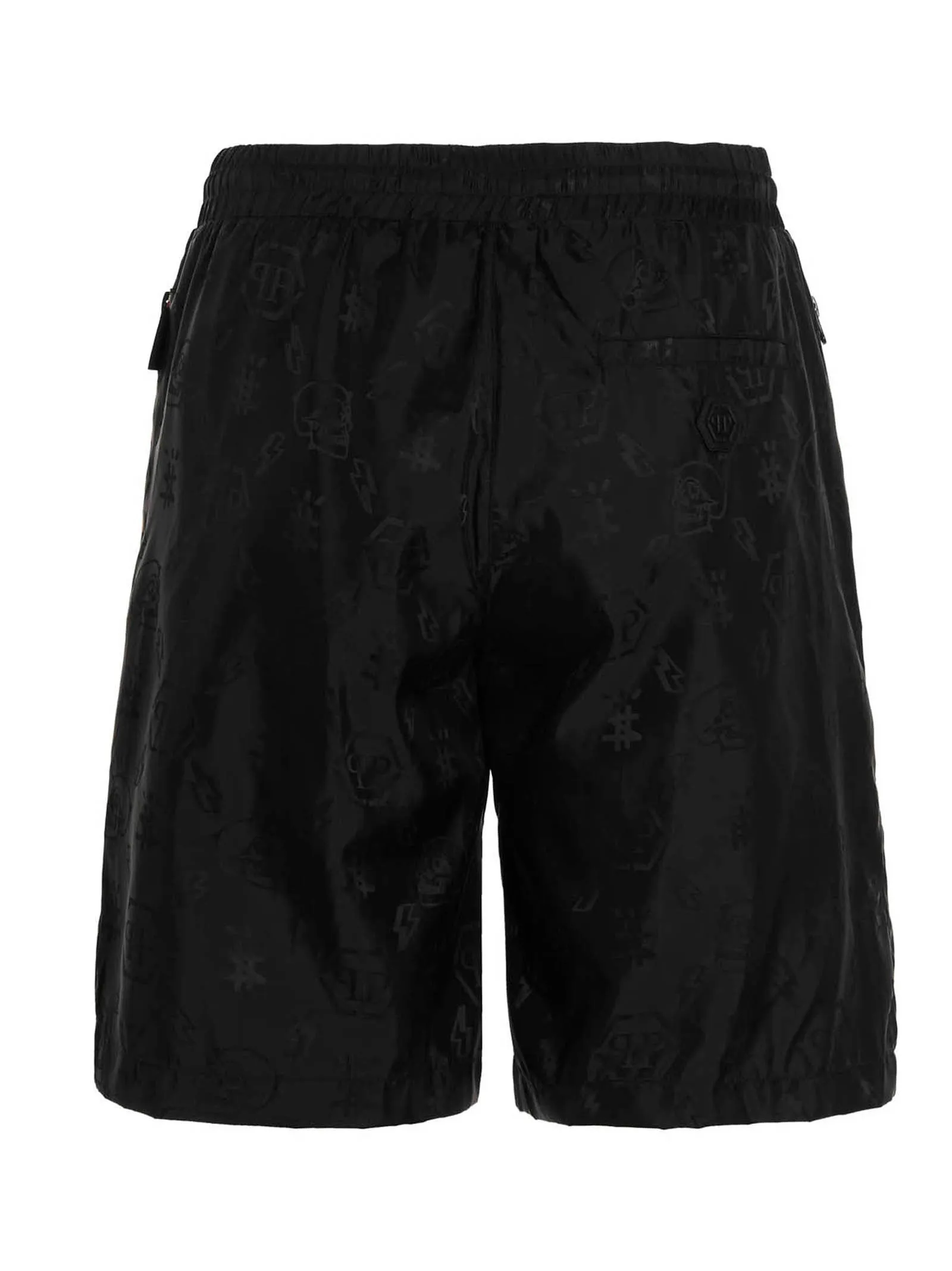 Philipp Plein Logo Printed Zip Detailed Shorts