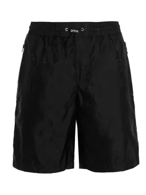 Philipp Plein Logo Printed Zip Detailed Shorts
