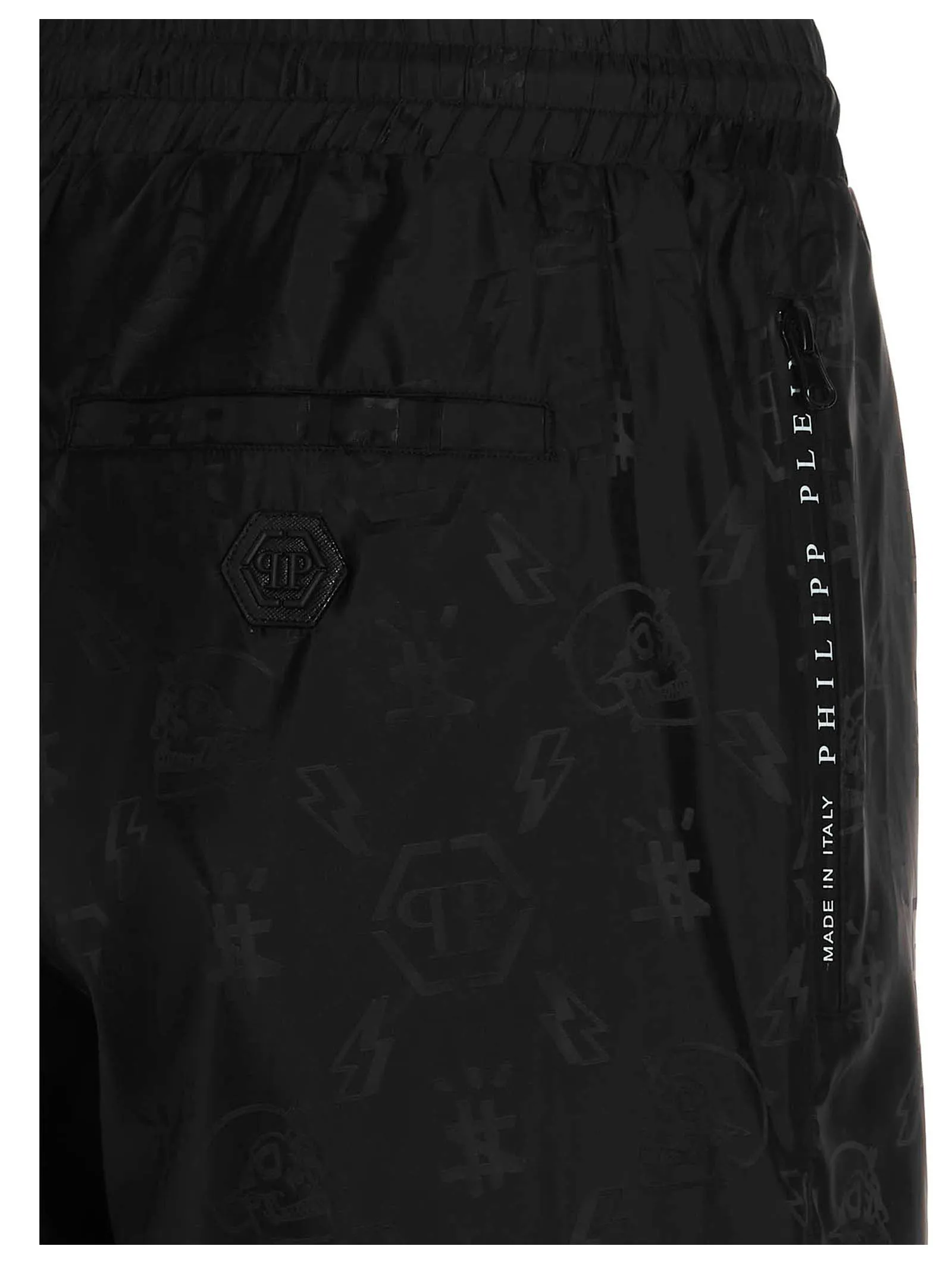 Philipp Plein Logo Printed Zip Detailed Shorts