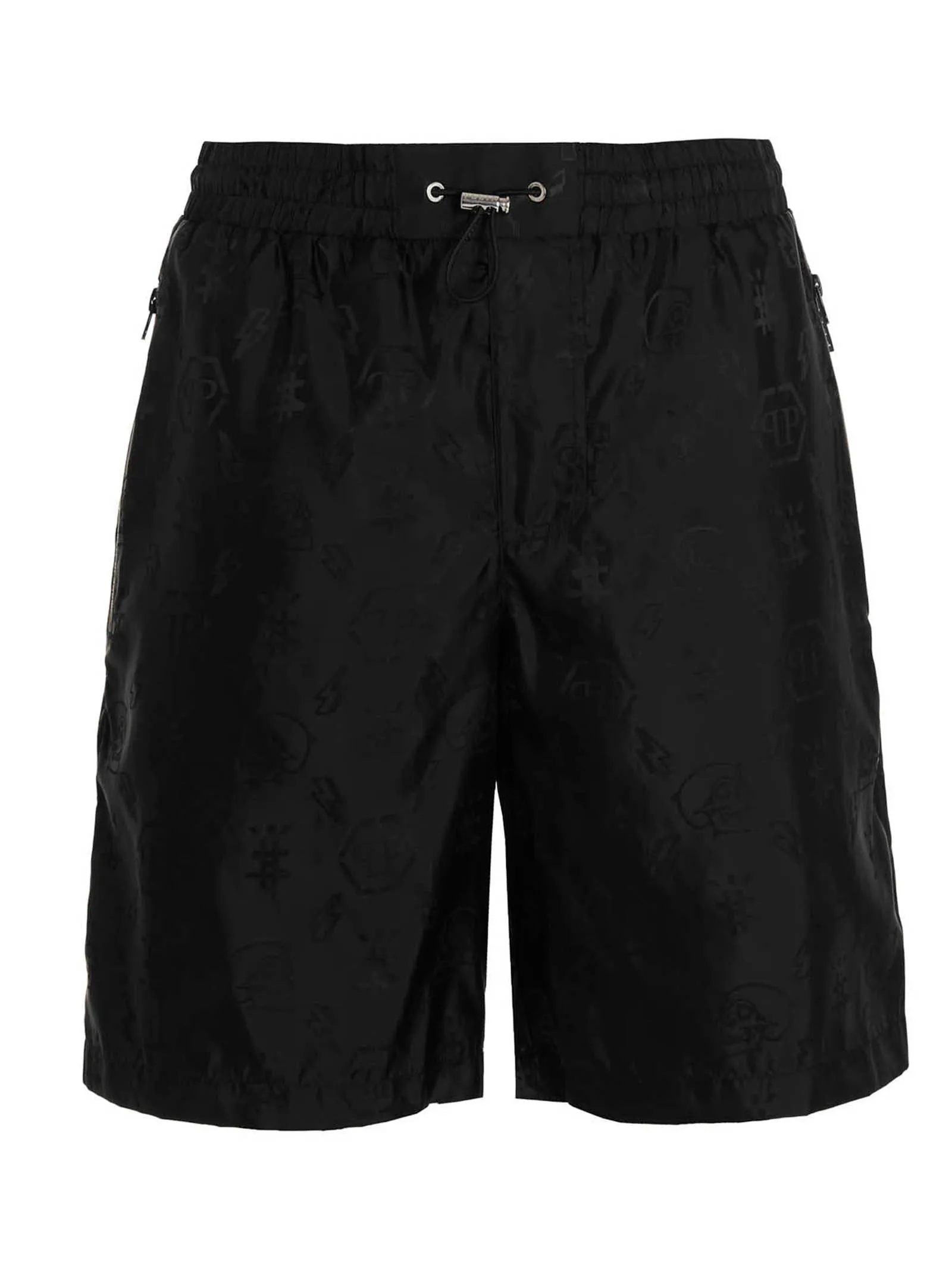 Philipp Plein Logo Printed Zip Detailed Shorts