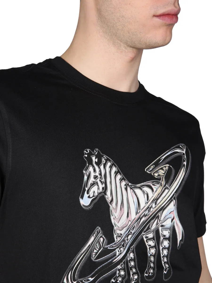 PS Paul Smith Zebra Print Crewneck T-Shirt