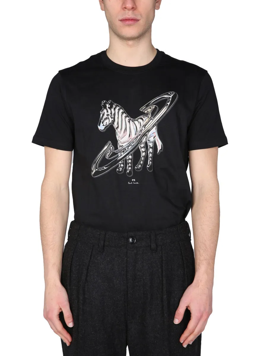 PS Paul Smith Zebra Print Crewneck T-Shirt