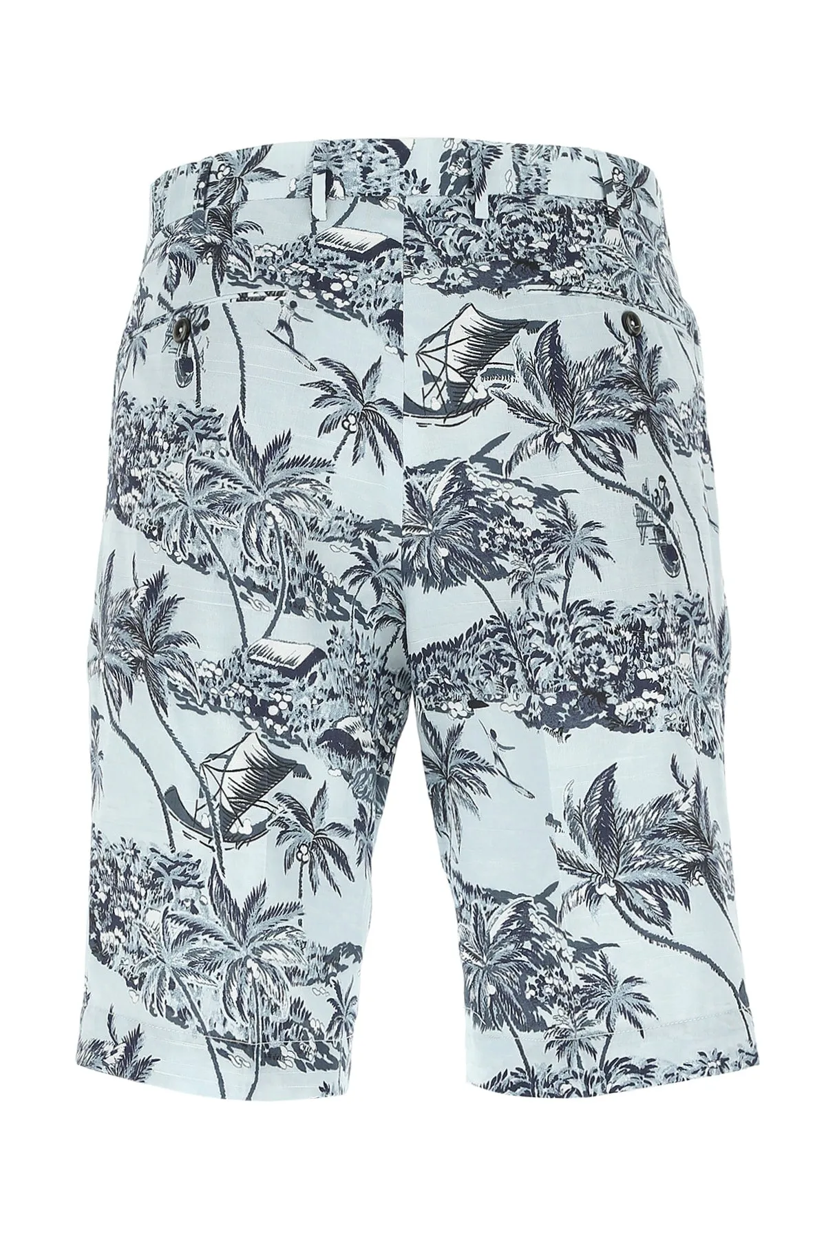 Pt01 Plam Tree Printed Knee-Length Shorts