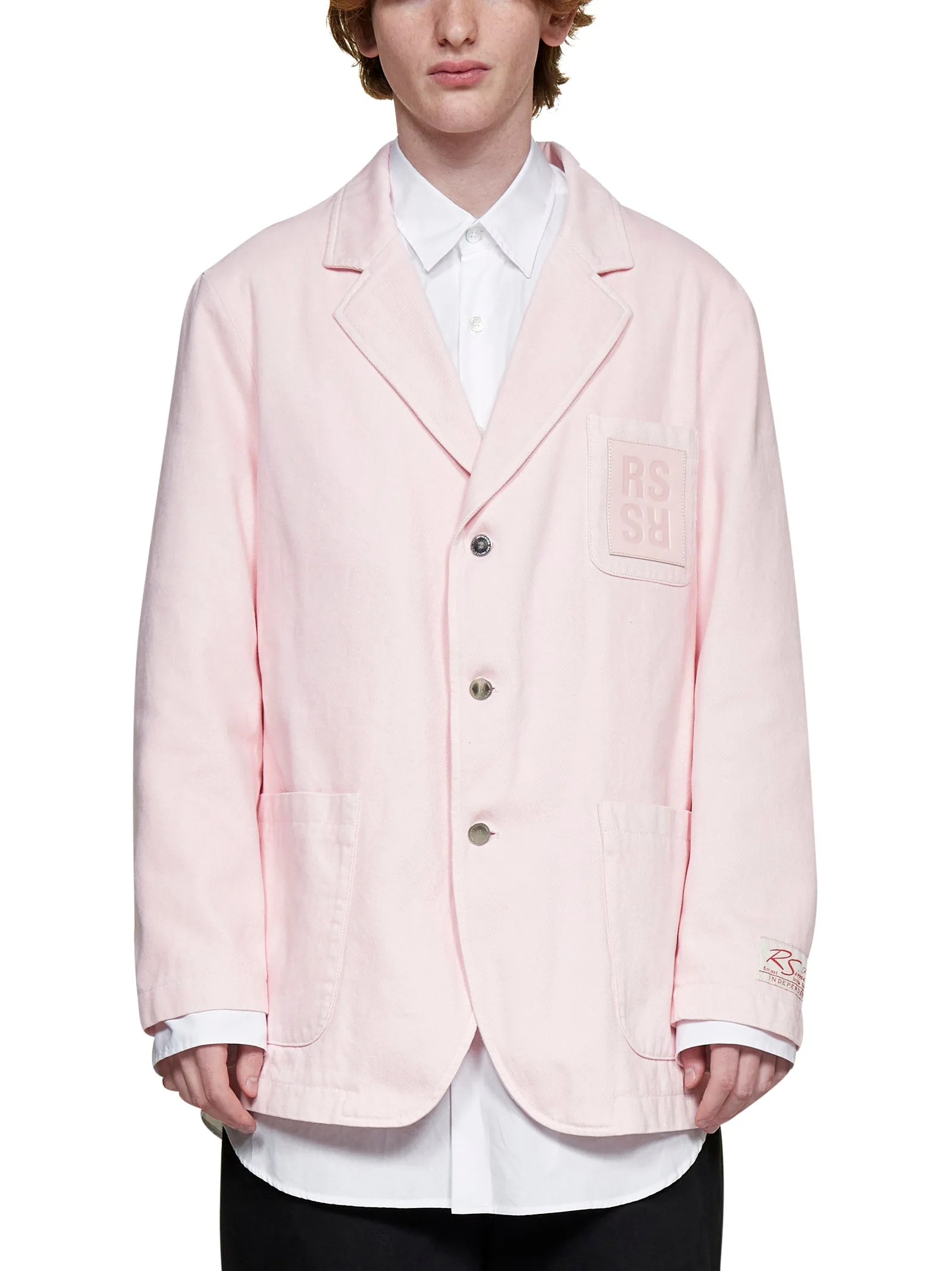 Raf Simons Logo Patch Single-Breasted Jacket