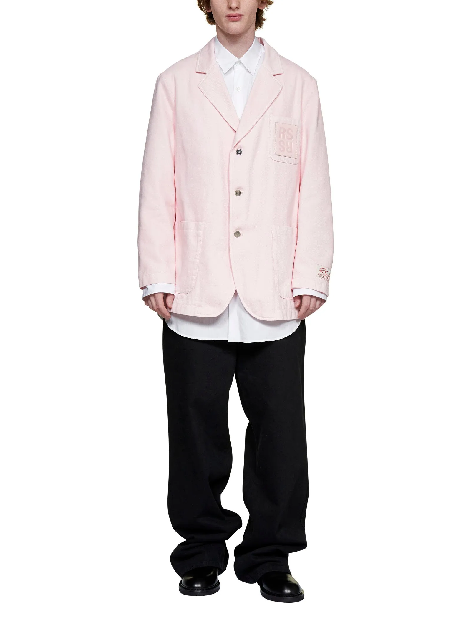 Raf Simons Logo Patch Single-Breasted Jacket