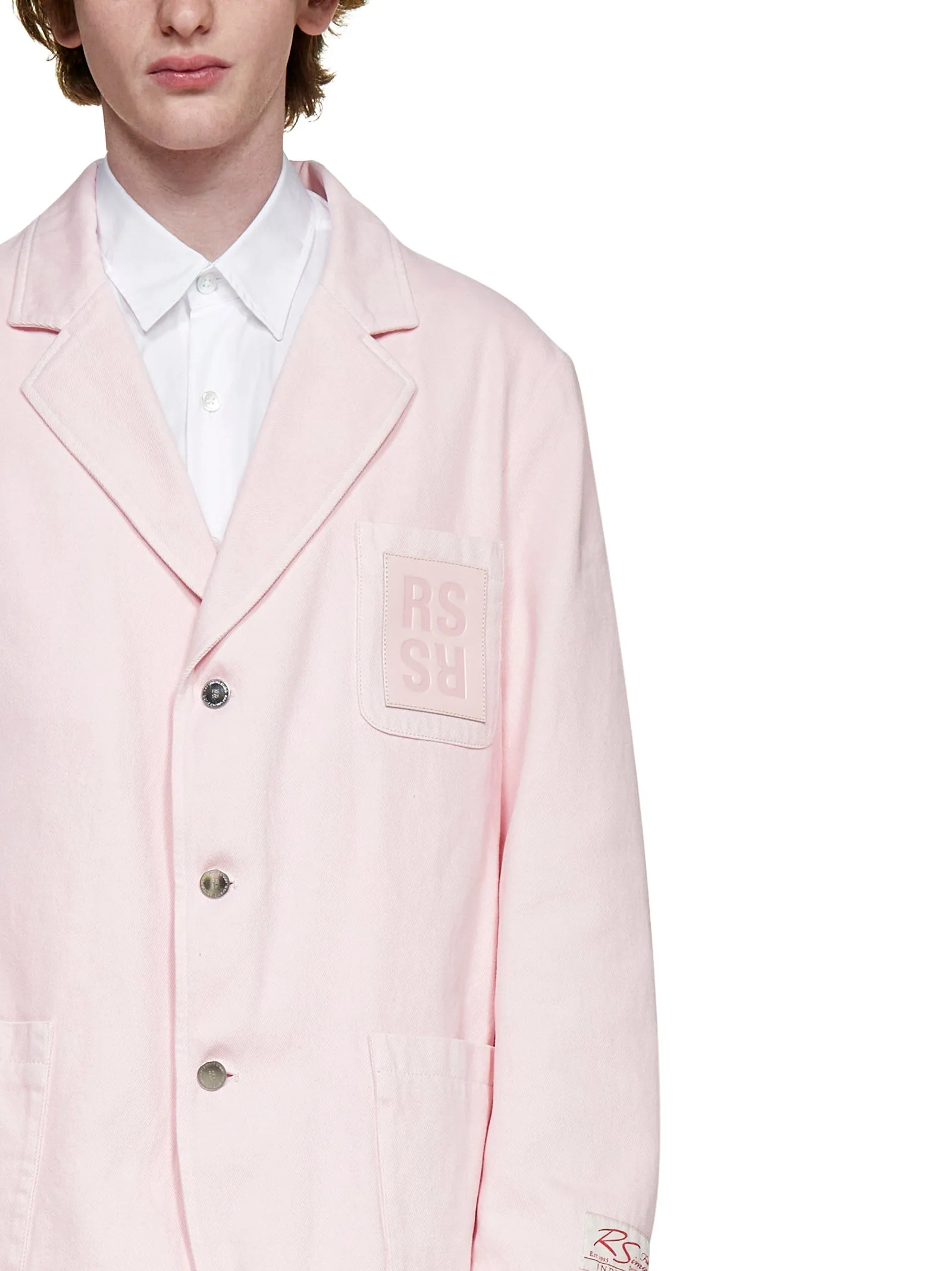 Raf Simons Logo Patch Single-Breasted Jacket