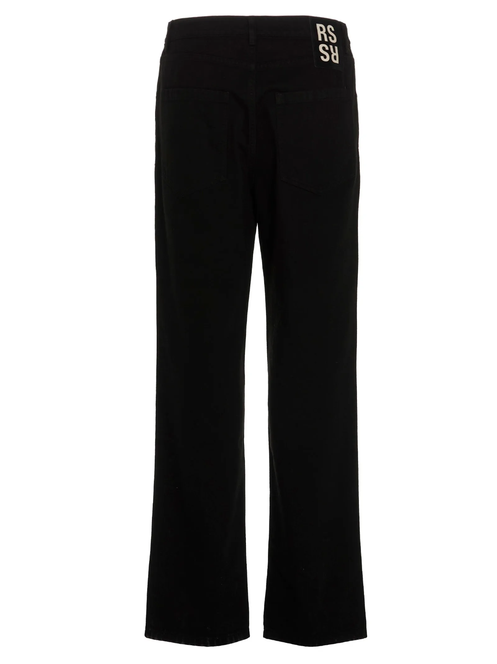 Raf Simons Logo Patched Jeans