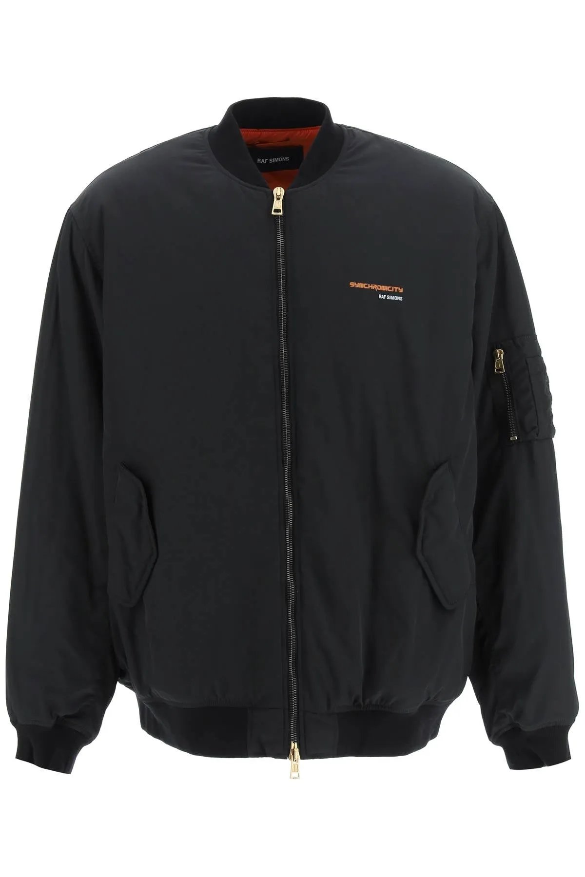 Raf Simons Slogan Printed Padded Jacket