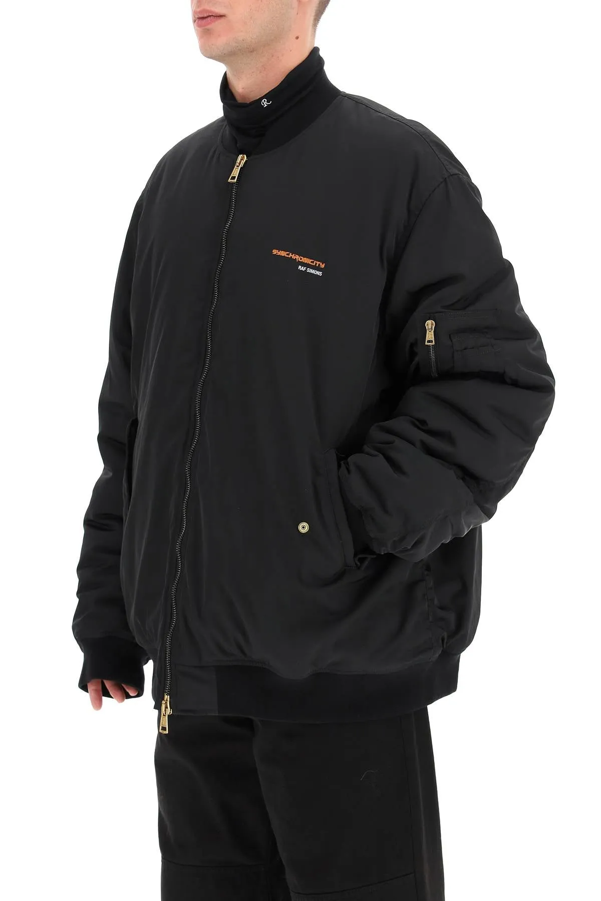 Raf Simons Slogan Printed Padded Jacket
