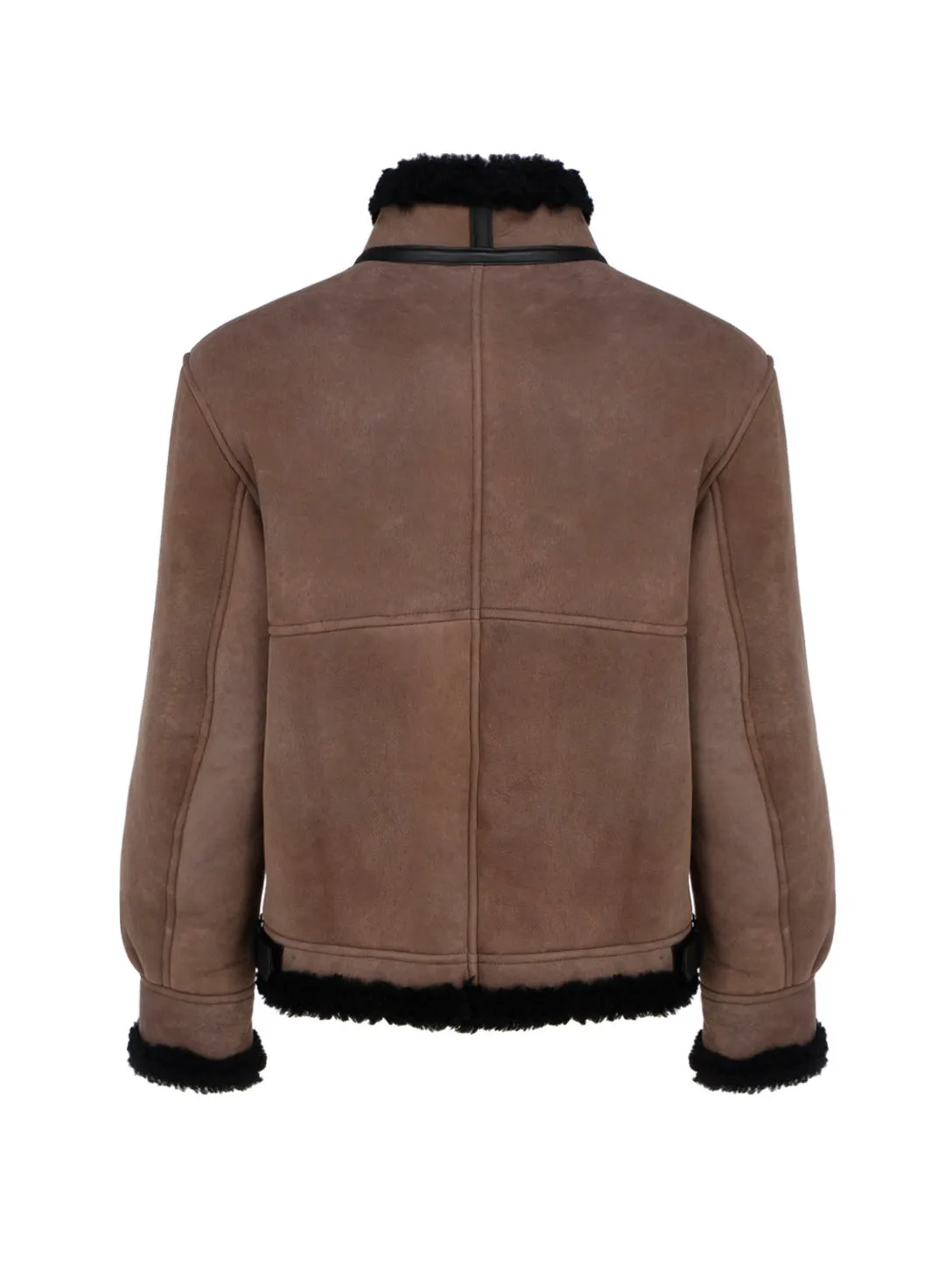 Represent Oversized Zipped Shearling Jacket
