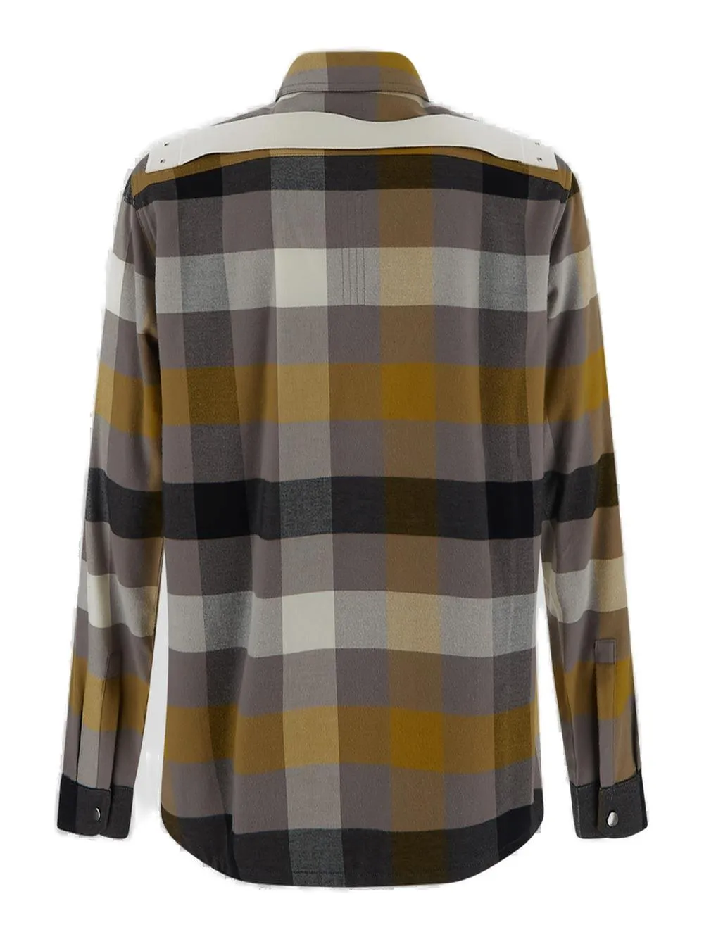 Rick Owens Check Pattern Long Sleeved Shirt Jacket