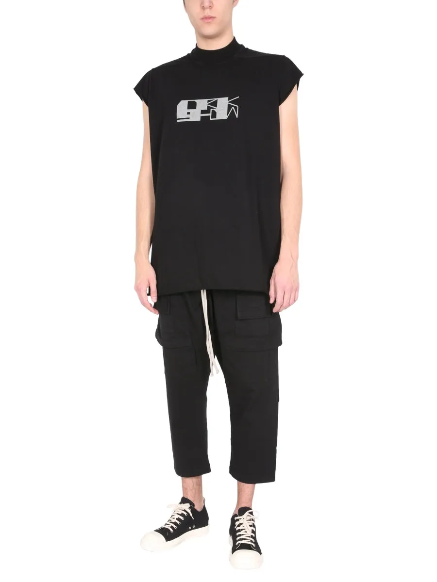 Rick Owens DRKSHDW Cap-Sleeved Mock Neck T-Shirt