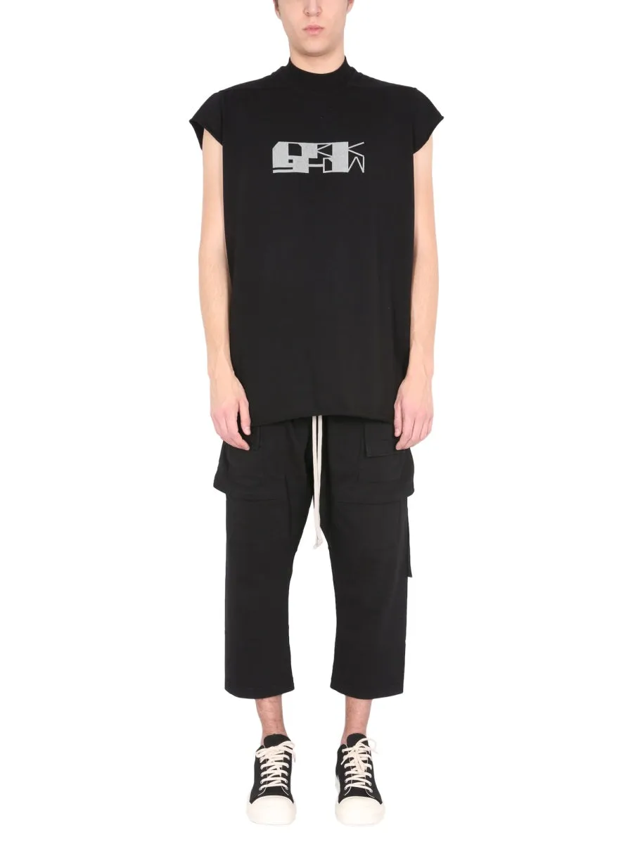 Rick Owens DRKSHDW Cap-Sleeved Mock Neck T-Shirt