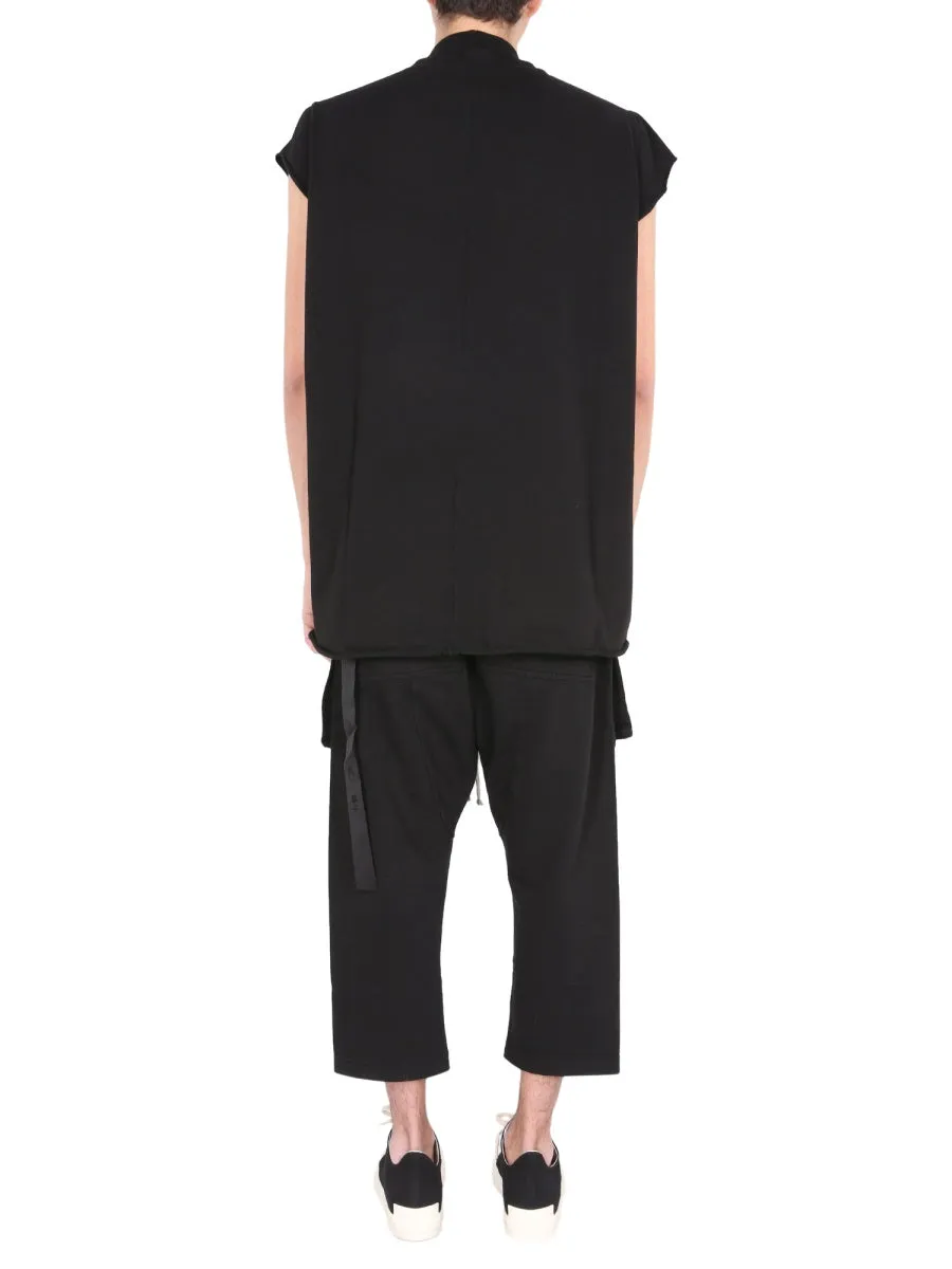 Rick Owens DRKSHDW Cap-Sleeved Mock Neck T-Shirt