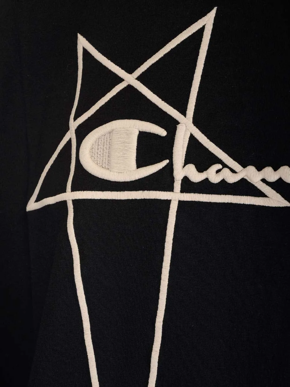 Rick Owens Logo Embroidered Crewneck T-Shirt