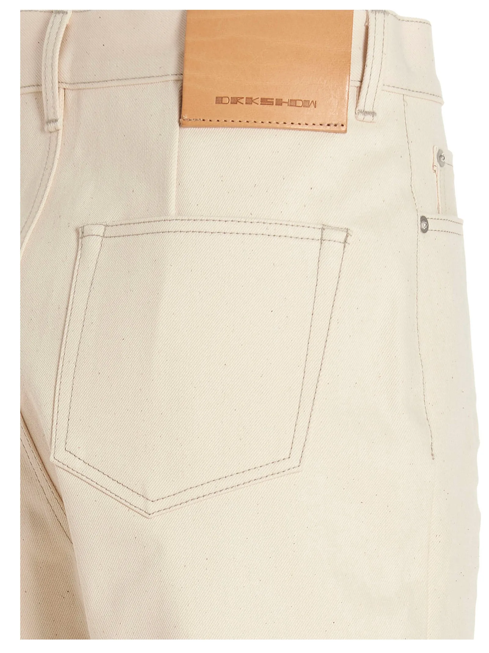 Rick Owens Logo Patch Slim Cut Jeans