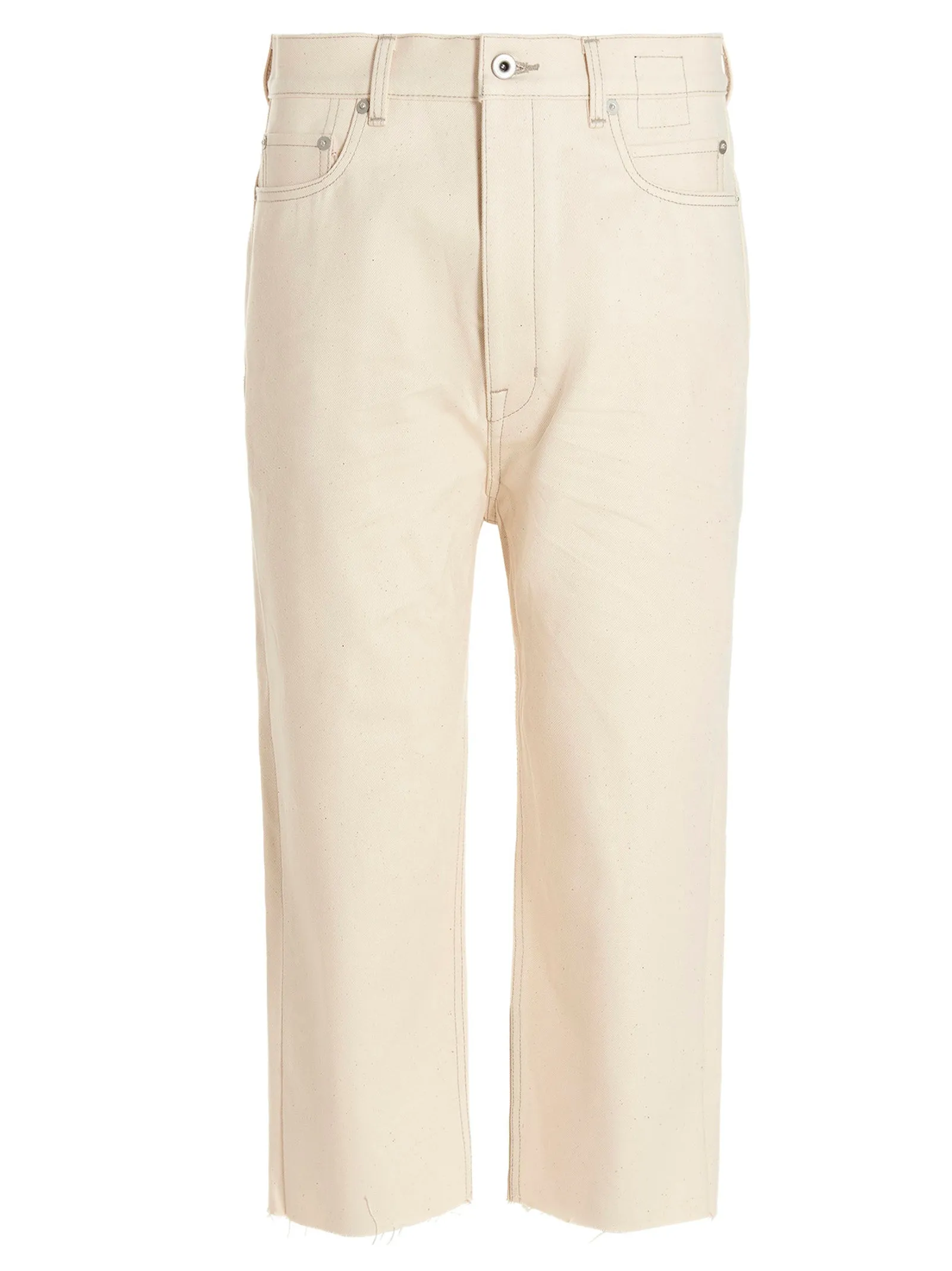 Rick Owens Logo Patch Slim Cut Jeans