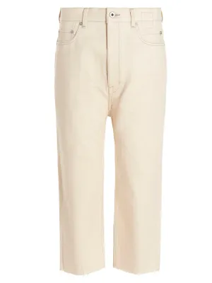Rick Owens Logo Patch Slim Cut Jeans