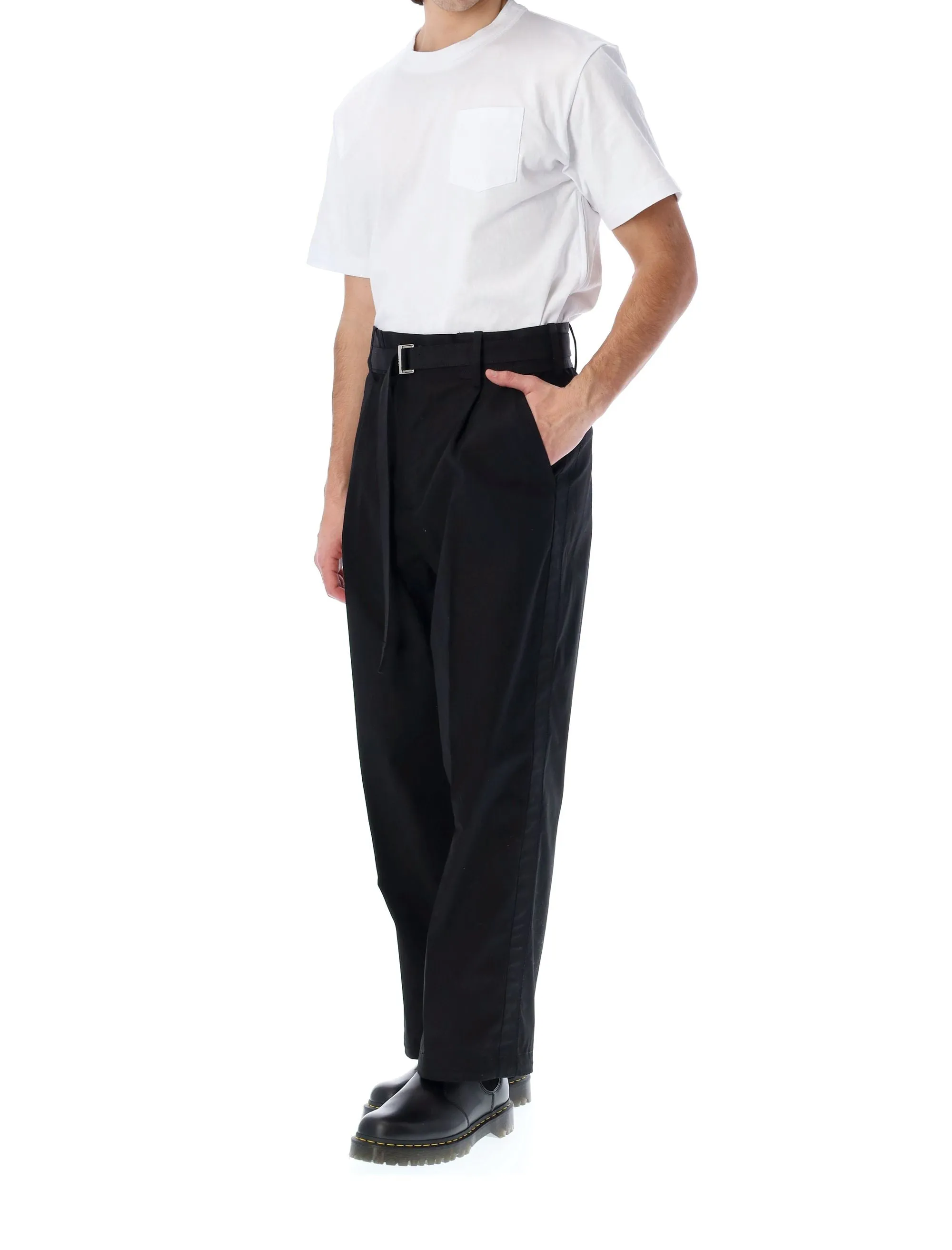 Sacai Belted Straight Leg Pants