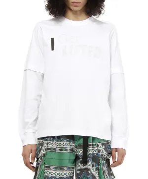 Sacai Logo Printed Crewneck T-Shirt