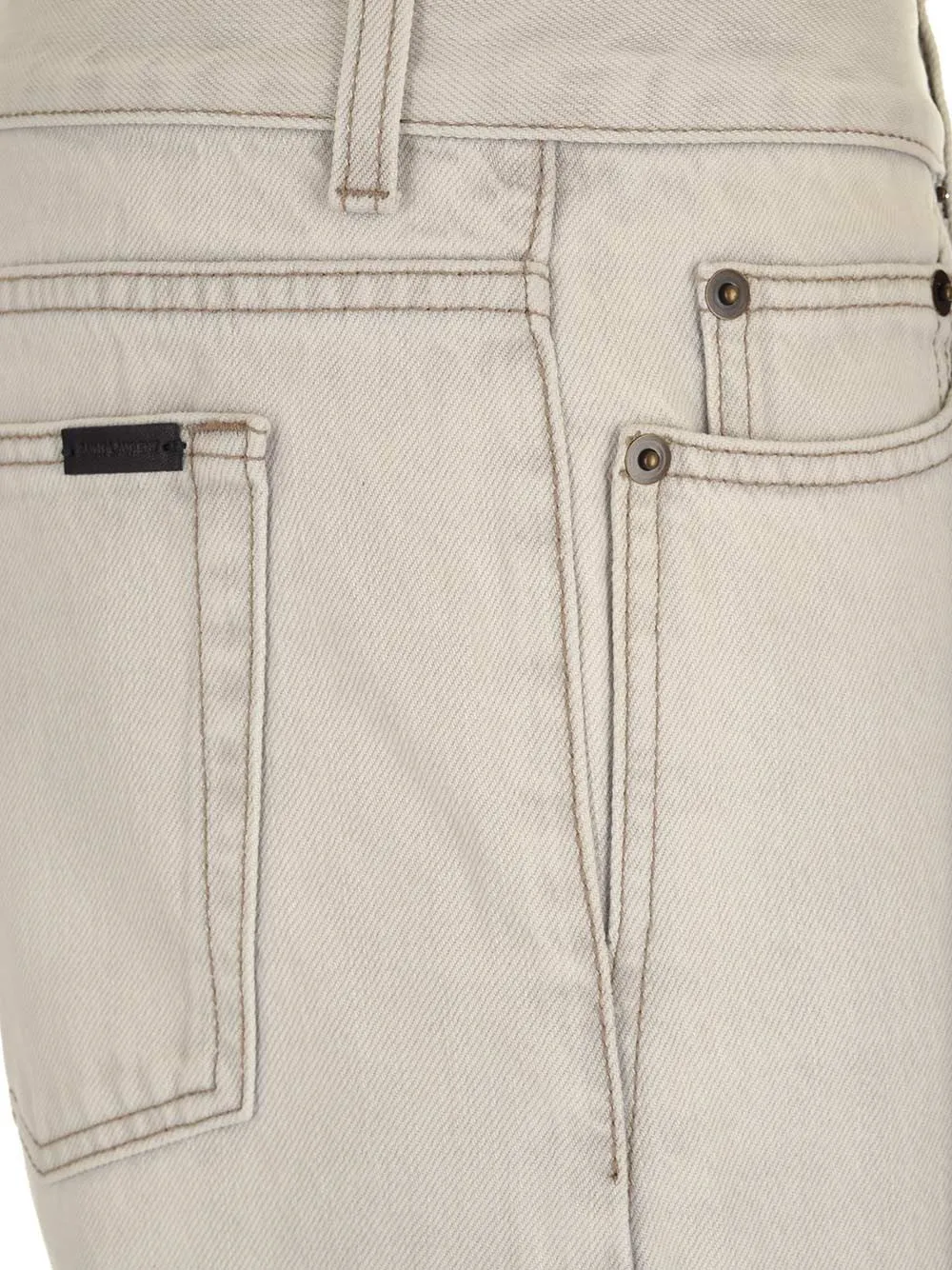 Saint Laurent Straight-Leg Cropped Jeans
