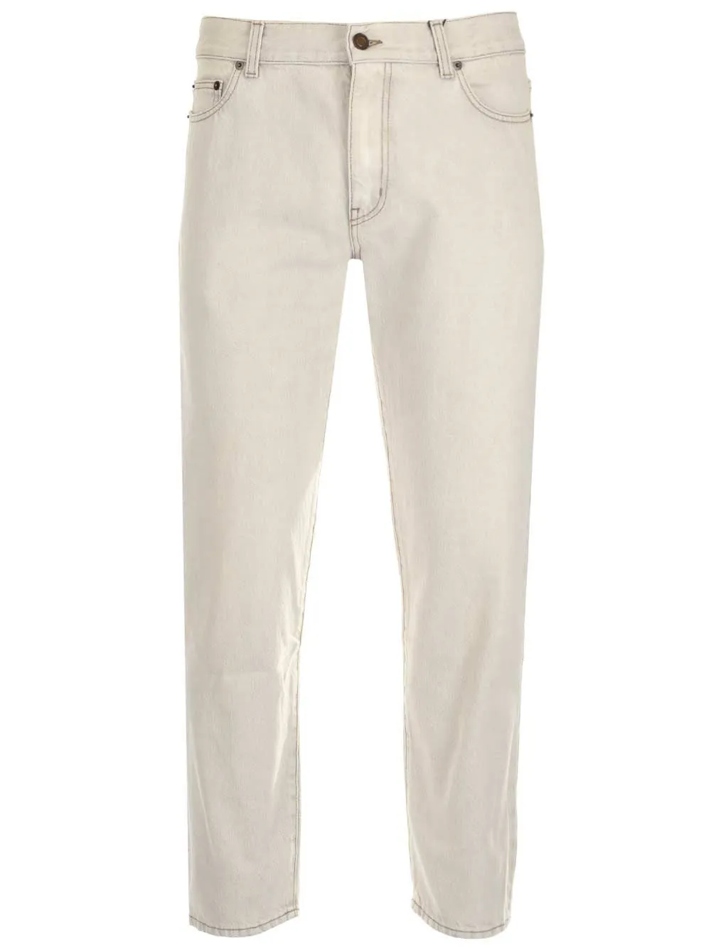 Saint Laurent Straight-Leg Cropped Jeans