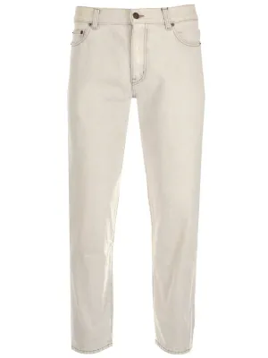 Saint Laurent Straight-Leg Cropped Jeans
