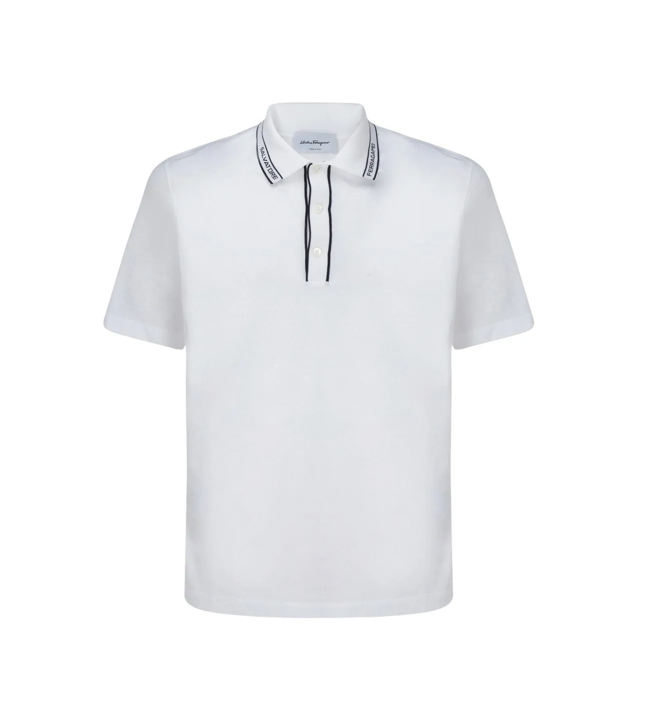 Salvatore Ferragamo Logo Detailed Buttoned Polo Shirt