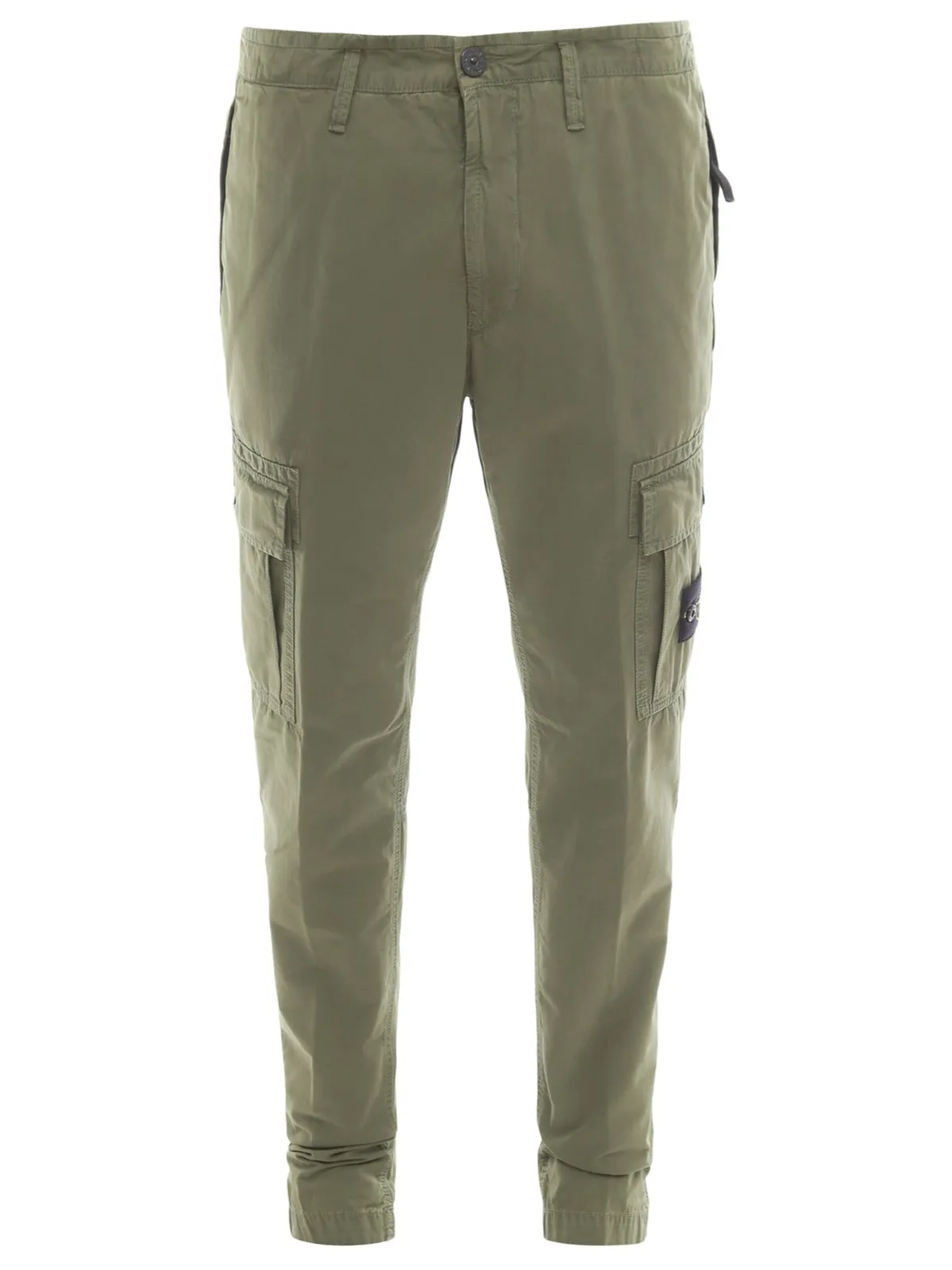 Stone Island Buttoned Logo Patch Cargo Pants
