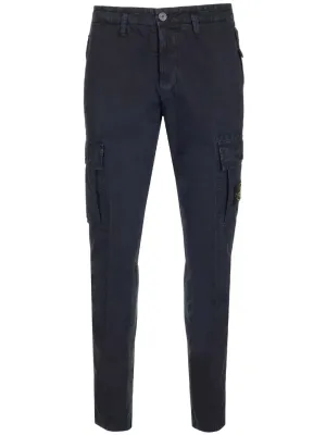 Stone Island Buttoned Logo Patch Cargo Pants