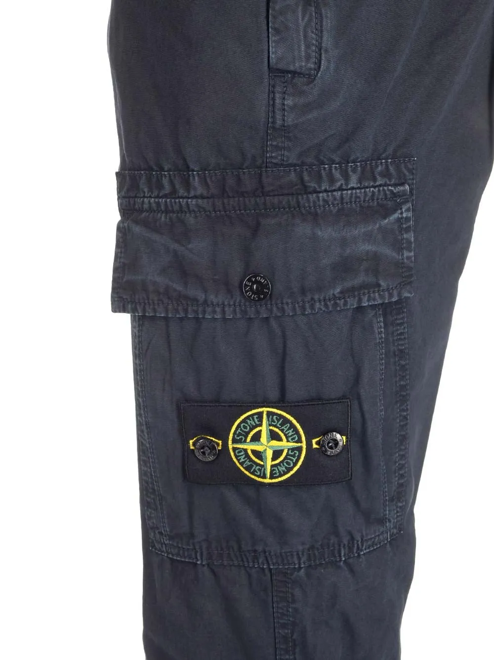Stone Island Buttoned Logo Patch Cargo Pants