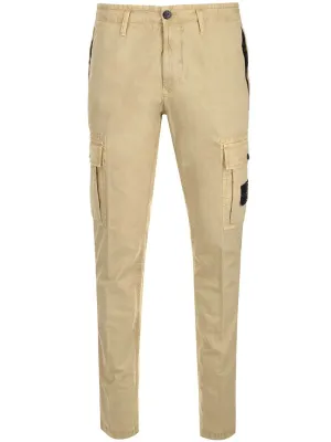 Stone Island Buttoned Logo Patch Cargo Pants