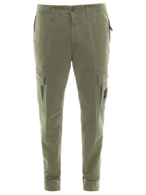 Stone Island Buttoned Logo Patch Cargo Pants