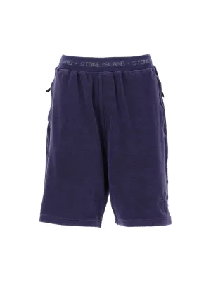Stone Island Logo Embroidered Shorts