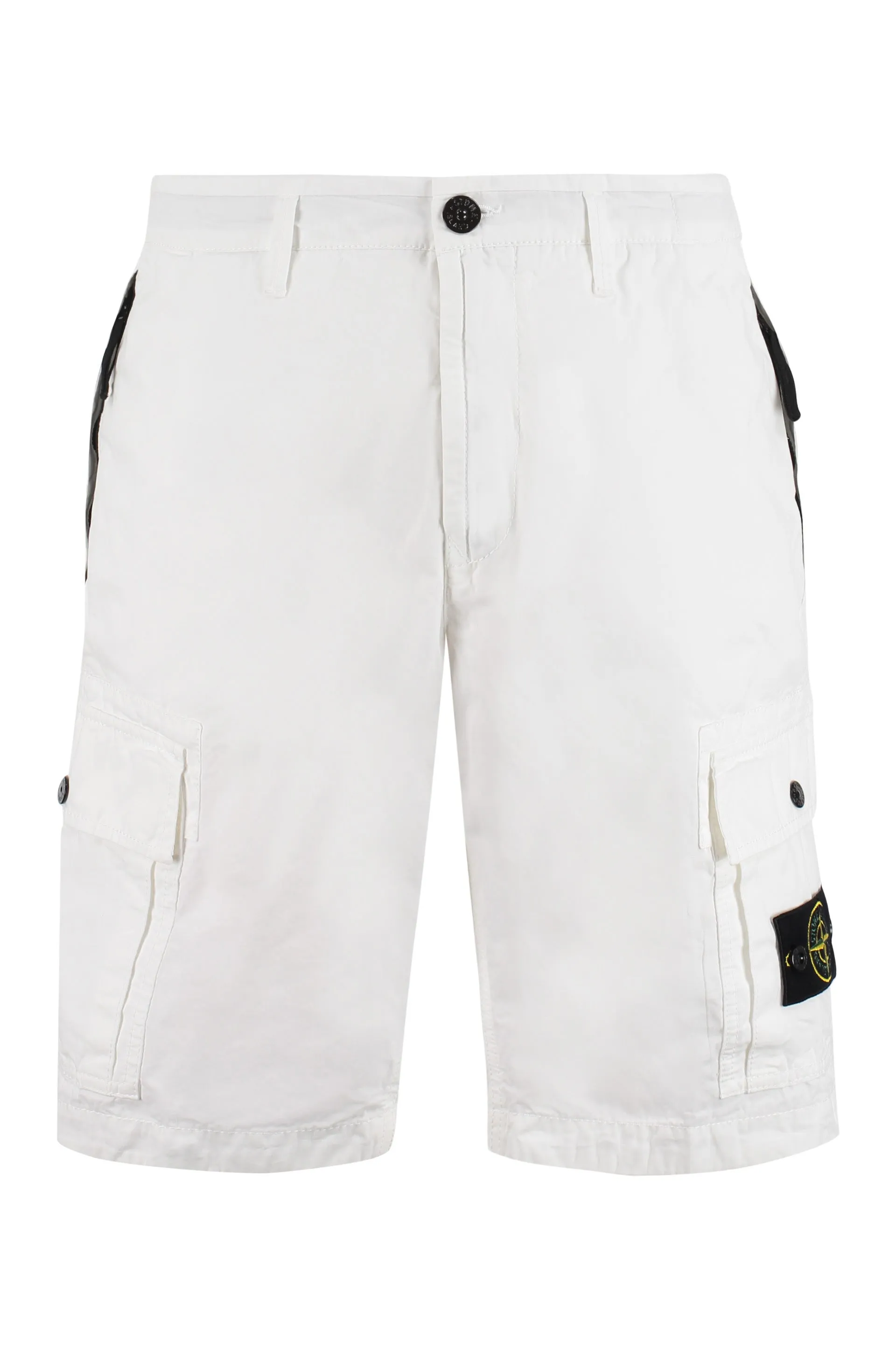 Stone Island Logo Patch Cargo Shorts