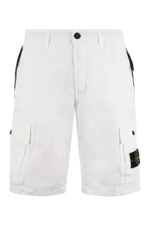 Stone Island Logo Patch Cargo Shorts